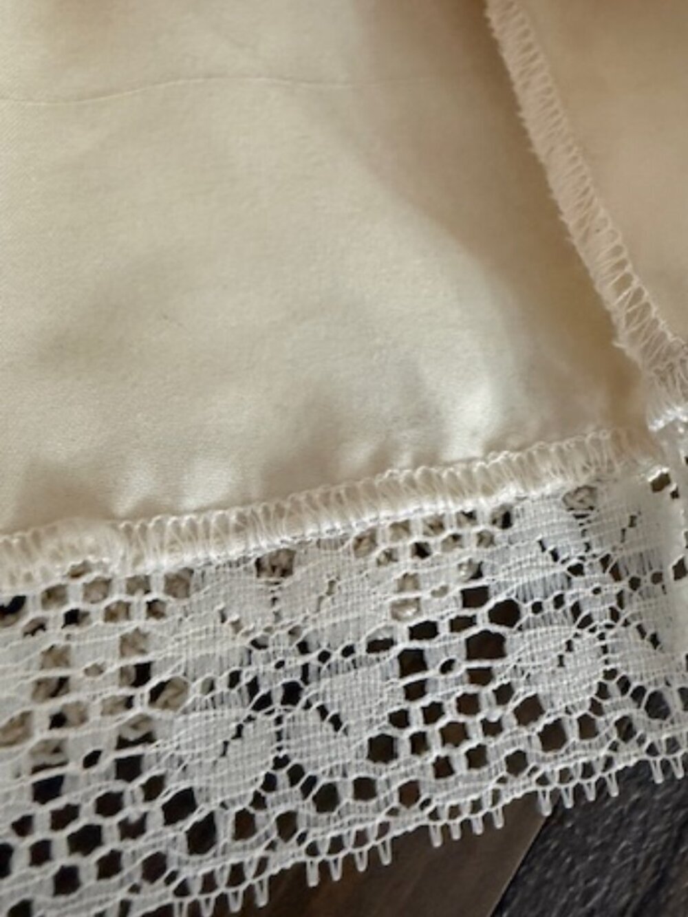 Crochet Baby Dress & Bloomers Set Ivory Lace Knit Boho Vintage Style - Picture 7 of 8